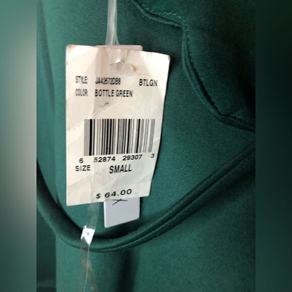 NWT Xtraordinary Pretty Women Green Short Dress Wavy Front Design Double Skirt - Picture 6 of 9